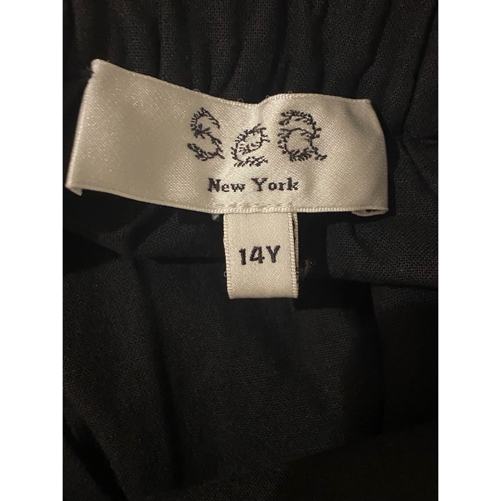 Sea NY Little Girl's Ryleigh Ric Rac Apron Dress In Black Size 14Y - Picture 5 of 5